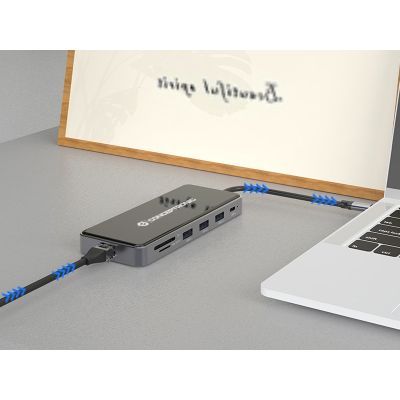 9. Conceptronic DONN14G stacja dokująca Przewodowa USB 3.2 Gen 1 (3.1 Gen 1) Type-C Szary