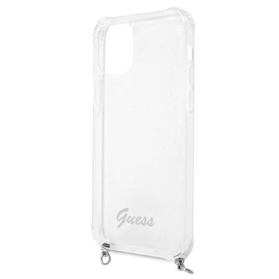 6. Etui Guess 4G Silver Chain na iPhone 12 Pro Max - przezroczyste