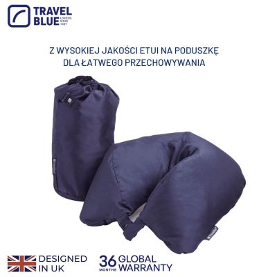 5. TRAVEL BLUE PODUSZKA TYPU ROGAL Z NATURALNEGO GĘSIEGO PIERZA