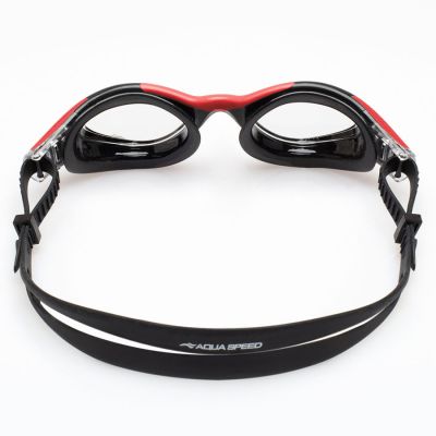 3. Okulary pływackie Aqua Speed Aquilo czarno-czerwone 62649-31