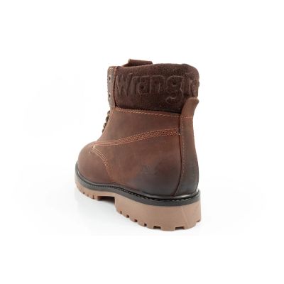 15. Wrangler Arch Fur buty męskie sztyblety trzewiki eleganckie ocieplane brązowe