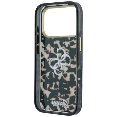 7. Etui Guess IML 4G Script Metal Logo MagSafe na iPhone 18 Pro - burgundowe