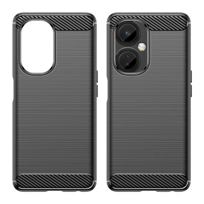 8. Carbon Case etui OnePlus Nord CE 3 elastyczny silikonowy karbonowy pokrowiec czarne