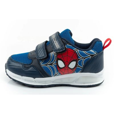 2. Leomil buty sportowe dziecięce sneakersy Spiderman lekkie na rzep czarne niebieskie