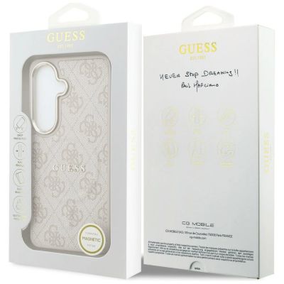 8. Etui Guess 4G Embossed Ring MagSafe na Samsung Galaxy S26 - różowe
