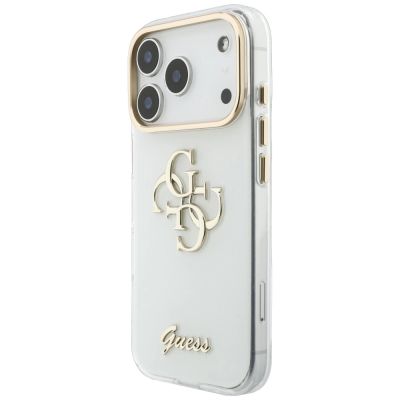 2. Etui Guess IML 4G Script Metal na iPhone 17 Pro Max / 18 Pro Max - białe
