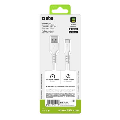 2. Kabel SBS TECABLEMICROC15W USB-A - USB-C 1,5m - biały