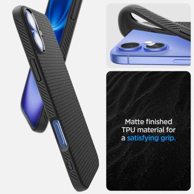 12. Etui Spigen Liquid Air na iPhone 16 - czarne
