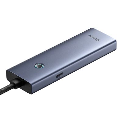 3. Hub USB-A Baseus UltraJoy Series 4xUSB-A 3.0 1xUSB-C 5V 50cm - szary
