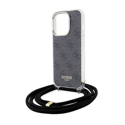 5. Etui Guess Crossbody Cord 4G Print na iPhone 15 Pro Max - czarne
