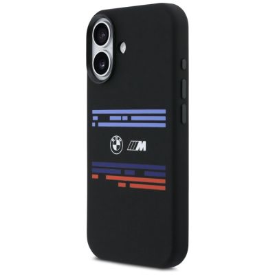 2. Etui BMW M Silicon Horizontal Line MagSafe na iPhone 17 - czarne