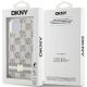8. Etui DKNY IML Checkered Mono Pattern & Printed Stripes MagSafe na iPhone 15 Plus / 14 Plus - beżowe