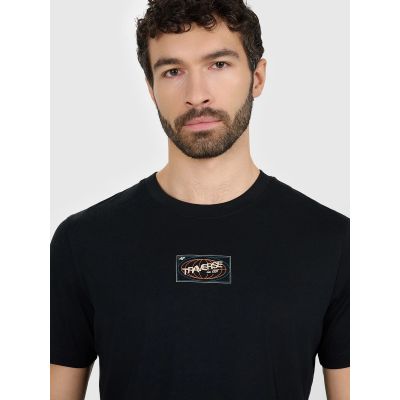 6. T-shirt regular z nadrukiem męski 4F 4FRAW25TTSHM3377-20S