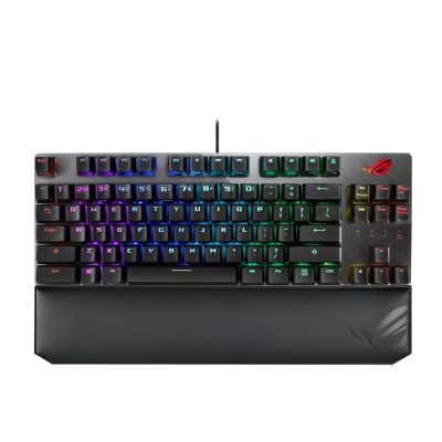 10. ASUS ROG Strix Scope NX TKL Deluxe klawiatura Gaming USB Niemiecki Czarny, Szary