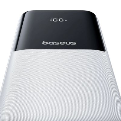 6. Powerbank Baseus Lipow 20000mAh 22,5W z dwoma wbudowanymi kablami z dodatkowym kablem Baseus Simple USB-A - USB-C 3A 20cm - biały