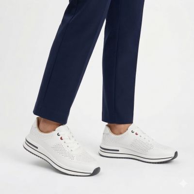 6. Skórzane półbuty damskie ażurowe białe Filippo DP7608/26 WH