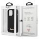 8. Etui Guess Silicone Script Gold Logo na iPhone 13 Pro Max - czarne