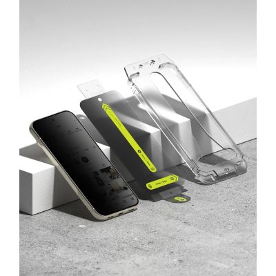 4. Szkło hartowane Ringke Easy Slide Privacy 2-Pack prywatyzujące na Google Pixel Pro 9 Pro / 10 Pro / 11 Pro