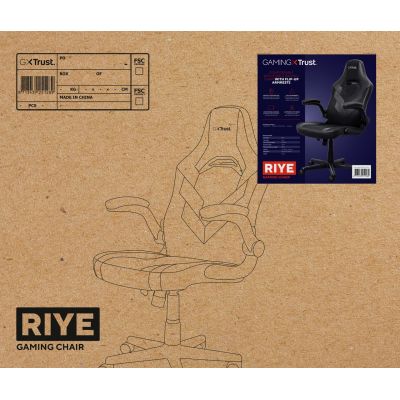 7. Fotel gamingowy TRUST GXT703 RIYE GAMING CHAIR BLACK (25128)