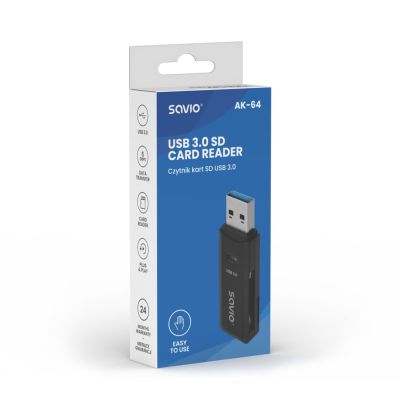 3. SAVIO CZYTNIK KART SD, USB 3.0 AK-64