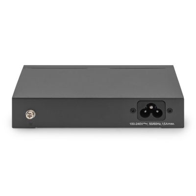 7. Digitus Przełącznik Gigabit Ethernet PoE, 4 porty PoE + 1 port uplink, dostępna moc zasilania PoE: 60 W