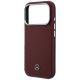 6. Etui Mercedes Leather Semi Wrap Wood Effect MagSafe na iPhone 17 Pro Max - czerwone