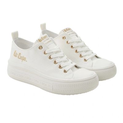 Lee Cooper buty damskie sportowe trampki białe platforma modne