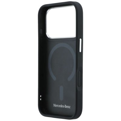 7. Etui Mercedes Leather 3D MagSafe na iPhone 17 Pro Max - granatowe