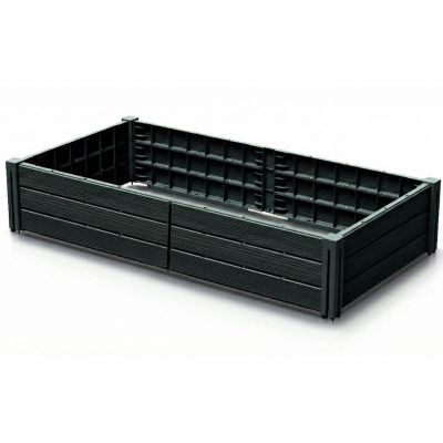 4. GRZĄDKA RABAT OGRODOWA OBRZEŻE BASE WOOD 149x75CM ANTRACYT