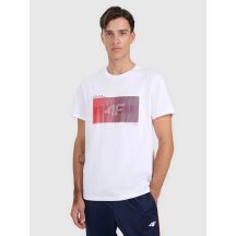 T-shirt regular z nadrukiem męski 4F 4FRAW25TTSHM3224-10S