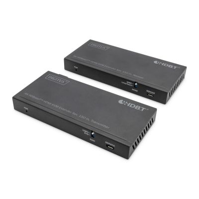 5. Extender HDBaseT KVM Zestaw, 150 m, 4K/60Hz, USB 2.0, PoC, IR, czarny
