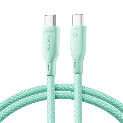 Kabel Joyroom Multi-Color Series S-A34 USB-C / USB-C PD 60W 1m - zielony