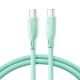 Kabel Joyroom Multi-Color Series S-A34 USB-C / USB-C PD 60W 1m - zielony