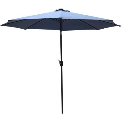 24. PARASOL OGRODOWY Z OŚWIETLENIEM LED 300CM GRANATOWY