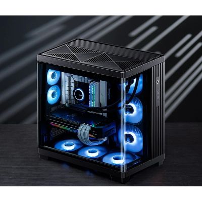 26. Jonsbo TK-4 Gehäuse, Midi-Tower, ATX, Tempered Glass - schwarz