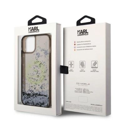8. Etui Karl Lagerfeld Liquid Glitter RSG na iPhone 14 Plus - czarne