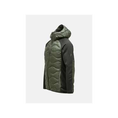 2. Kurtka Peak Performance M Helium Down Hybrid Hood zielony