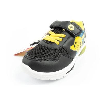 3. Leomil Pokemon buty sportowe dziecięce sneakersy lekkie na rzep czarne żółte