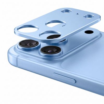 3. Osłona na wyspę aparatu Tech-Protect Camalloy Fit+ na iPhone 18 Pro - jasnoniebieska