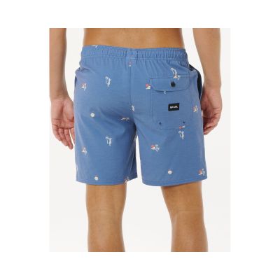 3. Boardshorty męskie RIP CURL Skelly Breach Volley niebieskie