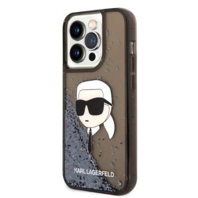 2. Etui Karl Lagerfeld Glitter Karl's Head na iPhone 14 Pro - czarne
