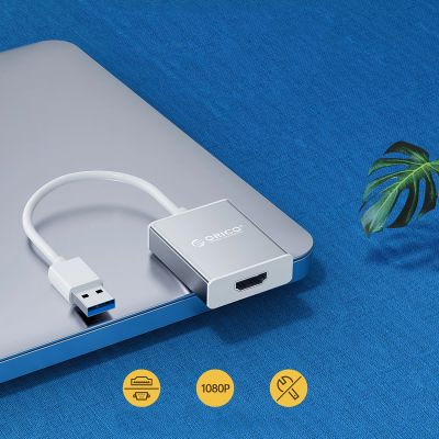 4. Adapter Orico UTH USB-A 3.0 do HDMI - srebrny