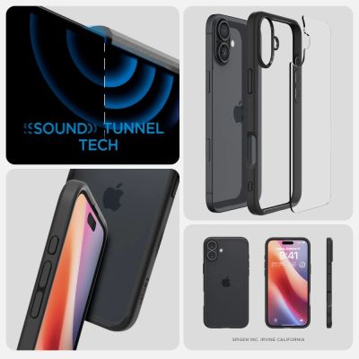 14. Etui Spigen Ultra Hybrid na iPhone 16 - czarny mat