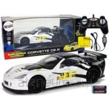 Auto Sportowe Wyścigowe R/C 1:18 Corvette C6.R Biały 2.4 G Światła