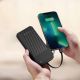 3. Powerbank Wozinsky W11-B 10000mAh 10W z wbudowanymi kablami i latarką - czarny