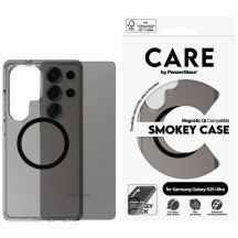 Etui CARE by PanzerGlass Flagship Urban Combat Black QI do Samsung Galaxy S25 Ultra - półprzezroczysty dymny