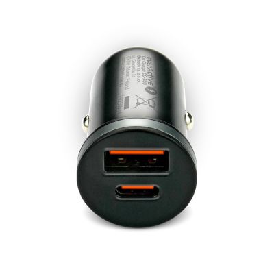 2. EVERACTIVE ŁADOWARKA SAMOCHODOWA 1X USB + 1X USB-C 35W QC 3.0 PD CZARNA CC-30Q