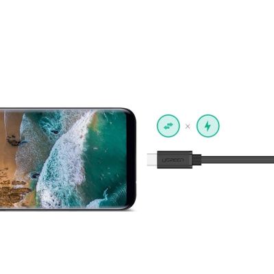 6. Kabel Ugreen 40574 USB-C - USB-C 5Gb/s 0,5m - czarny