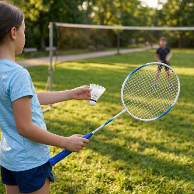 6. ZESTAW DO BADMINTONA NIEBIESKI EDDY TOYS